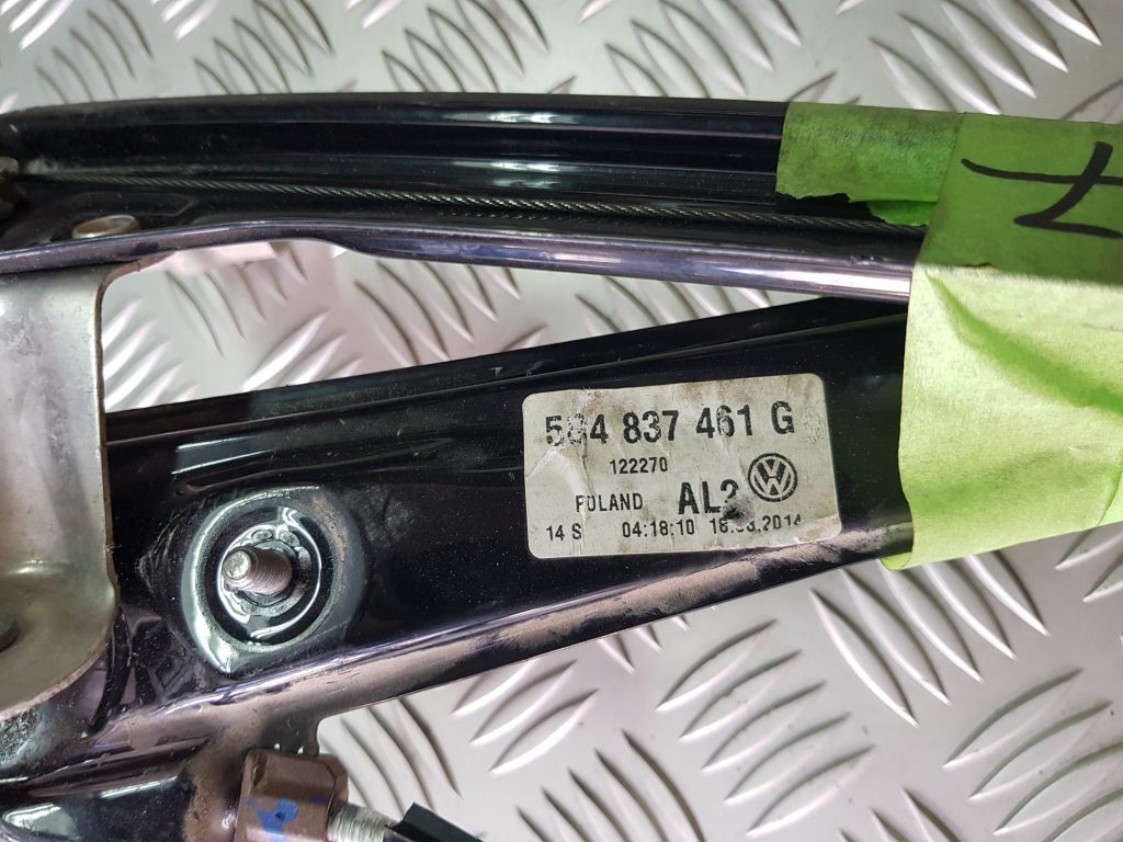 Stikla pacelšanas mehānisms priekšējais kreisais priekš VW GOLF 2014 2 Stikla pacelšanas mehānisms priekšējais kreisais priekš VW GOLF 2014