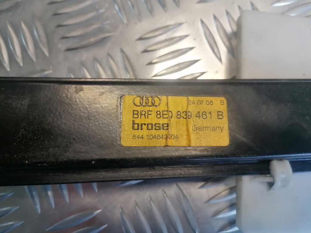 Stikla pacelšanas mehānisms aizmugurējais kreisais priekš AUDI A4 2007 2 Stikla pacelšanas mehānisms aizmugurējais kreisais priekš AUDI A4 2007