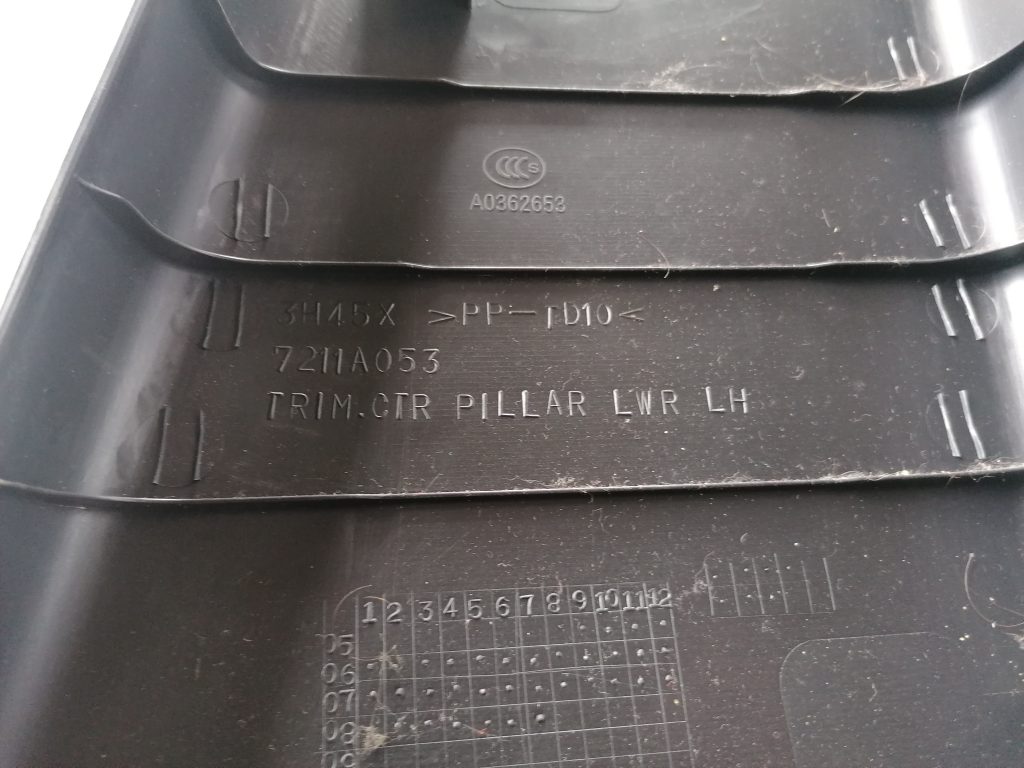 Vidējas salona statnes apdare priekš CITROEN C-CROSSER 2009