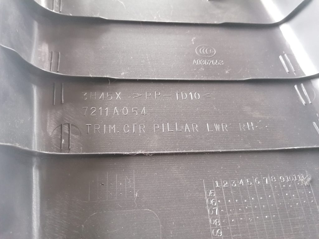 Vidējas salona statnes apdare priekš CITROEN C-CROSSER 2009