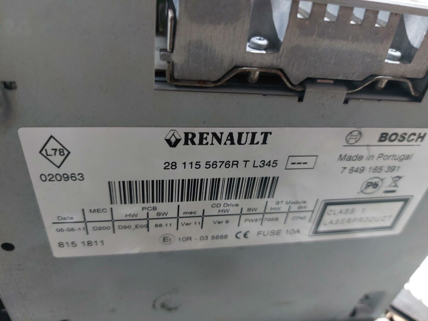 CD/DVD/Navigācijas bloks priekš RENAULT LAGUNA 2011 4 CD/DVD/Navigācijas bloks priekš RENAULT LAGUNA 2011