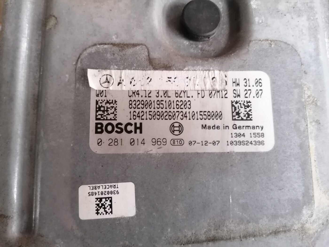 Dzinēja vadības bloks priekš MERCEDES BENZ ML280 2008 OBSIDIAN BLACK 6 Dzinēja vadības bloks priekš MERCEDES BENZ ML280 2008 OBSIDIAN BLACK