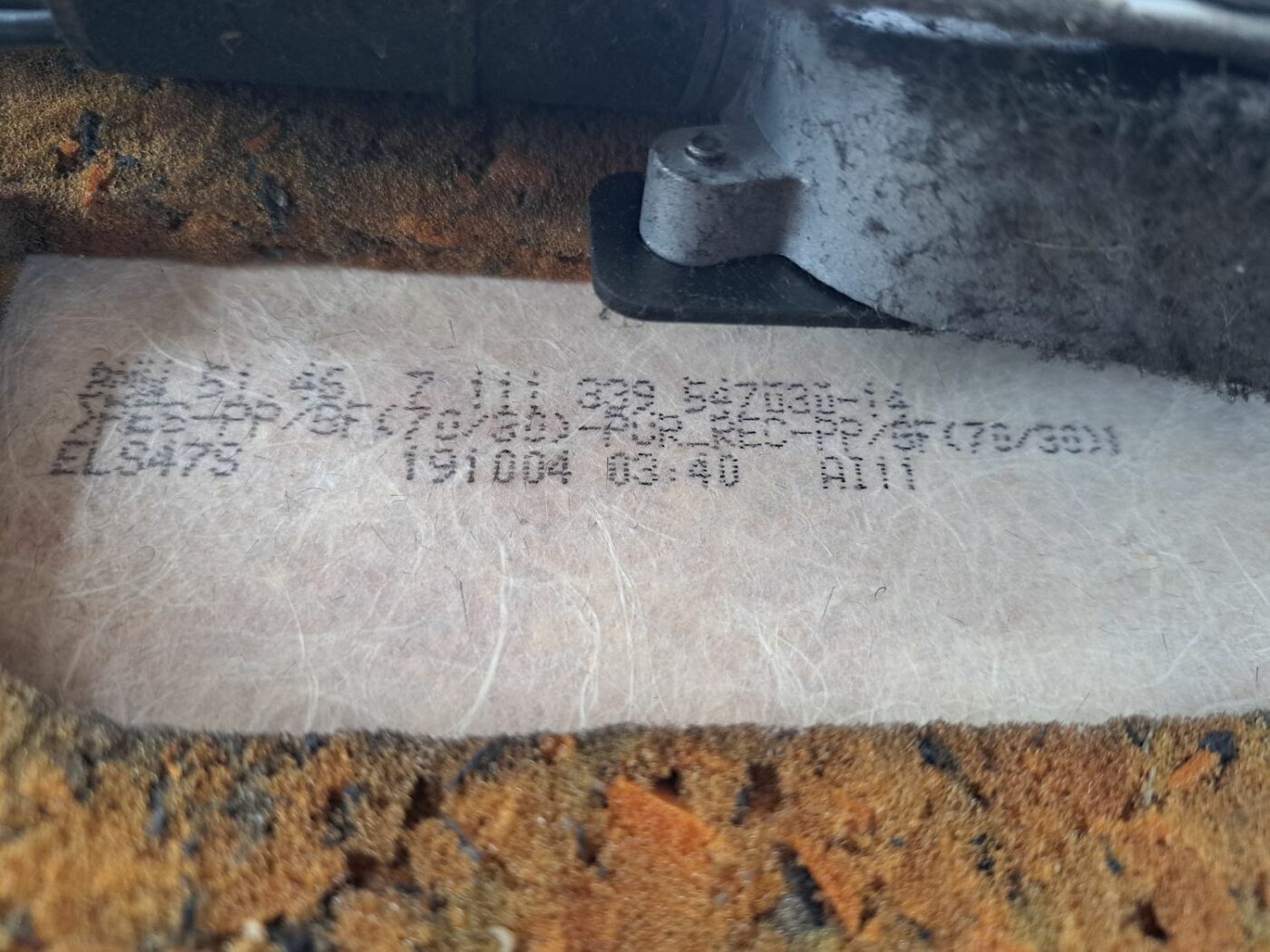 Bagāžnieka nodalījuma plaukts priekš BMW 525 E60 2004 BLACK 6 Bagāžnieka nodalījuma plaukts priekš BMW 525 E60 2004 BLACK