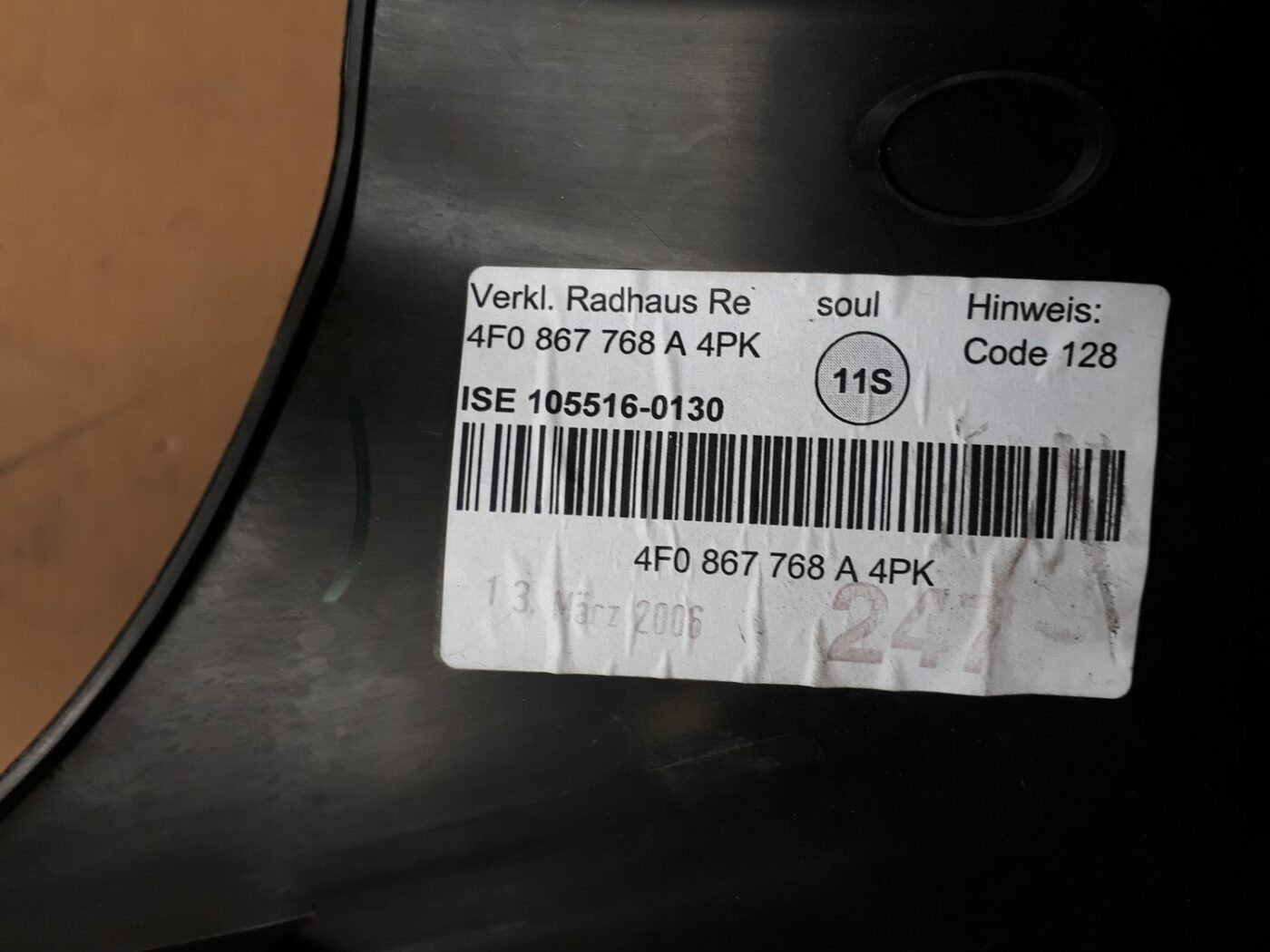 Sliekšņa aizmugurēja laba uzlika (salonā) priekš AUDI A6 AVANT 2006 5 Sliekšņa aizmugurēja laba uzlika (salonā) priekš AUDI A6 AVANT 2006