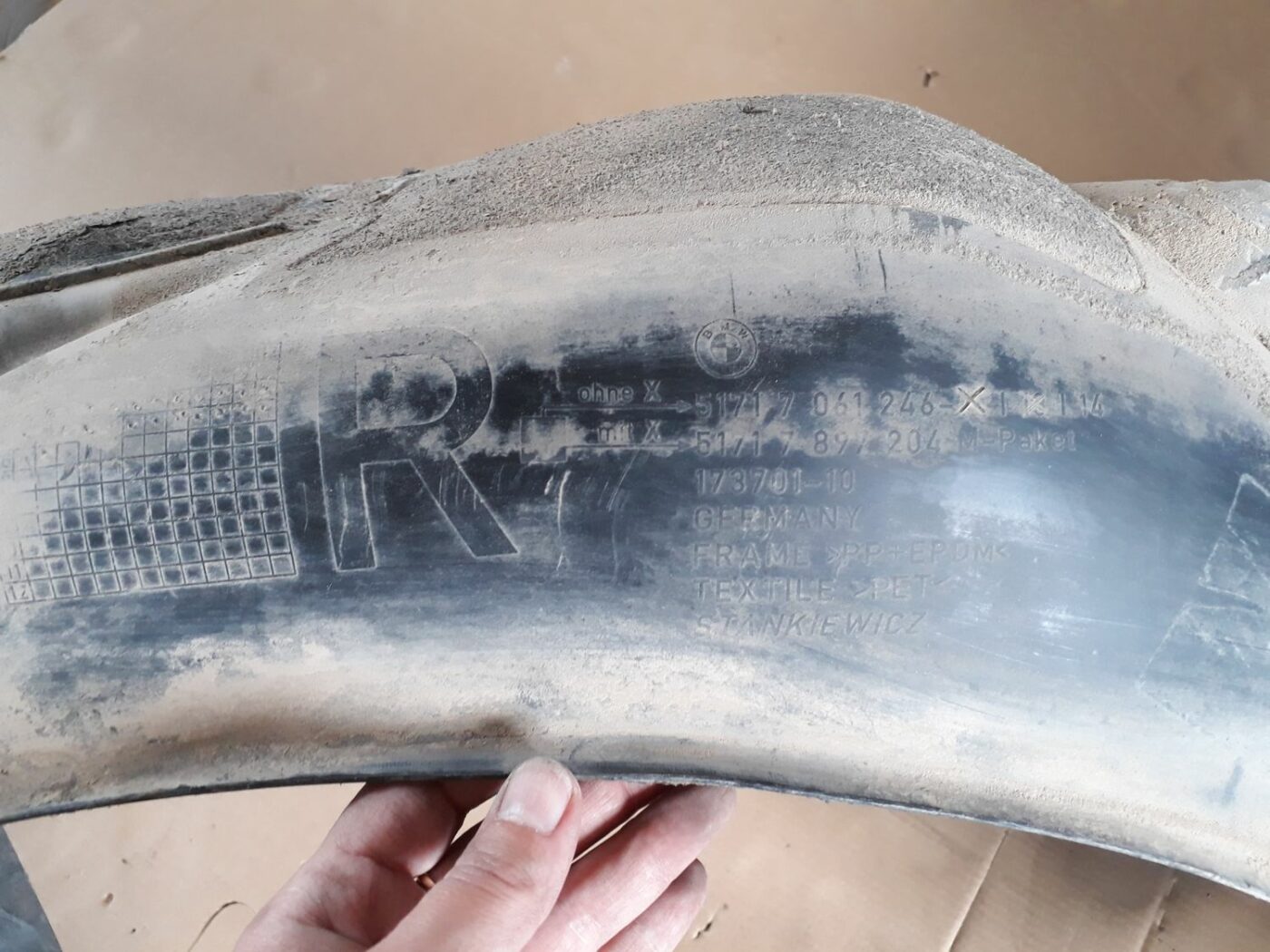 Aizmugurējais labais paspārns priekš BMW 530D E61 2006 TOURING BLUE