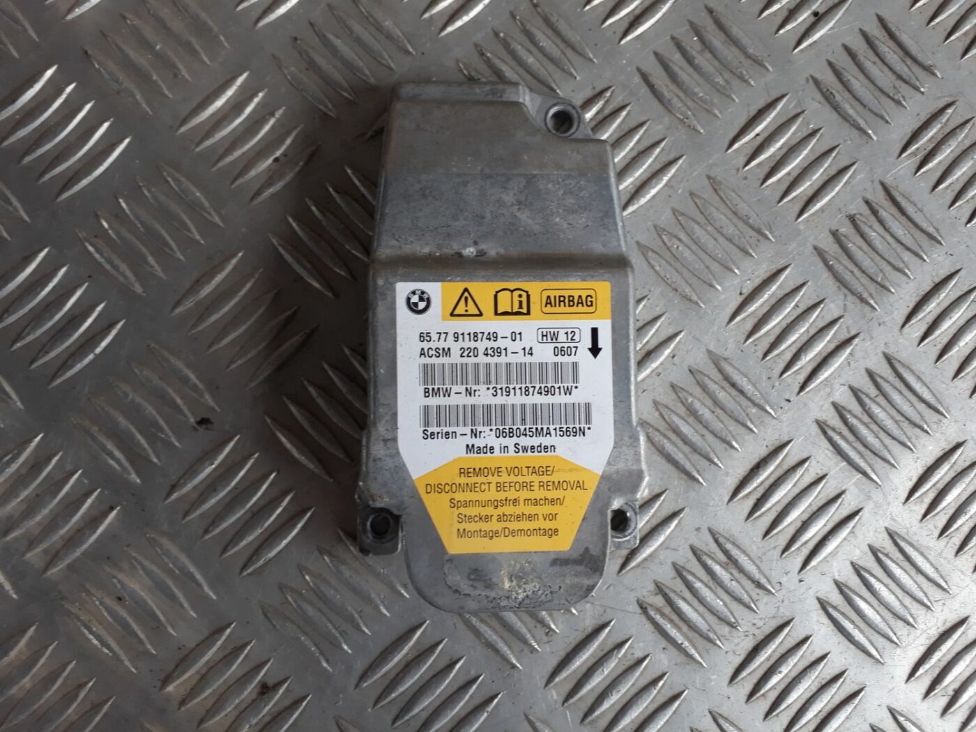 Drošības spilvena vadības bloks priekš BMW 530D E61 2006 TOURING BLUE