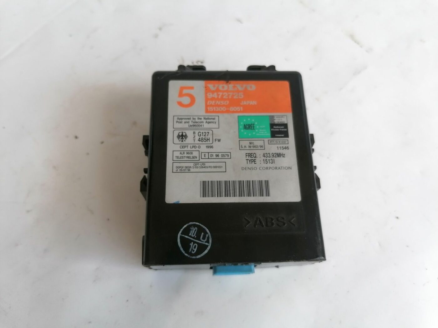 Imobilaizera vadības bloks priekš VOLVO V70 2000 2 Imobilaizera vadības bloks priekš VOLVO V70 2000