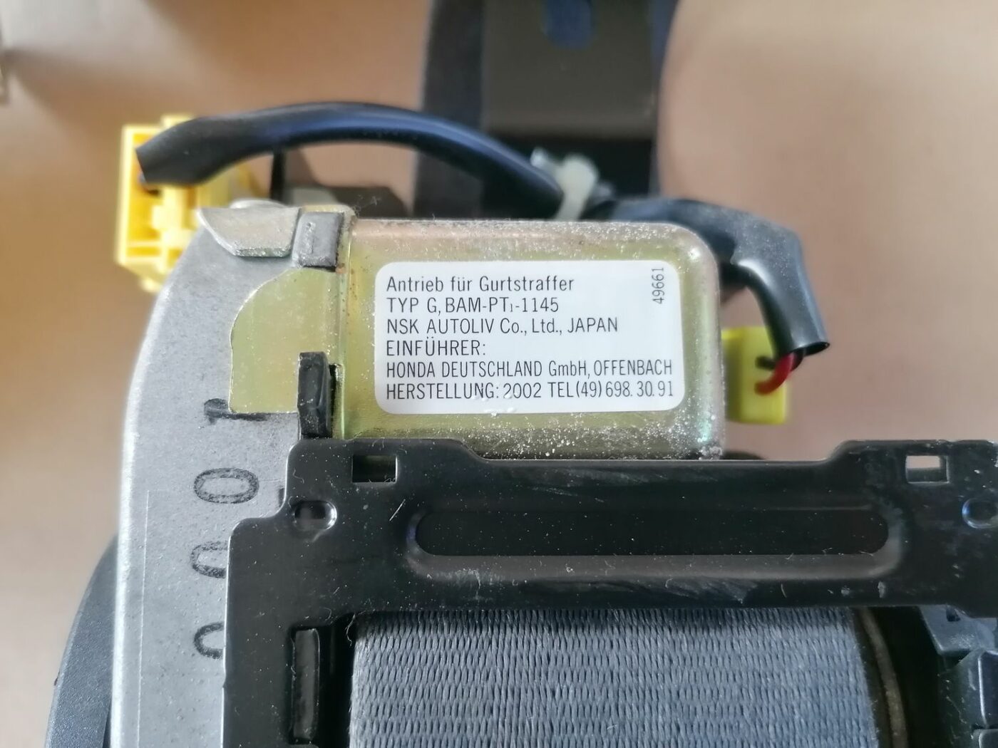 Priekšējā labā drošības josta priekš HONDA ACCORD 2003 SILVER 3 Priekšējā labā drošības josta priekš HONDA ACCORD 2003 SILVER