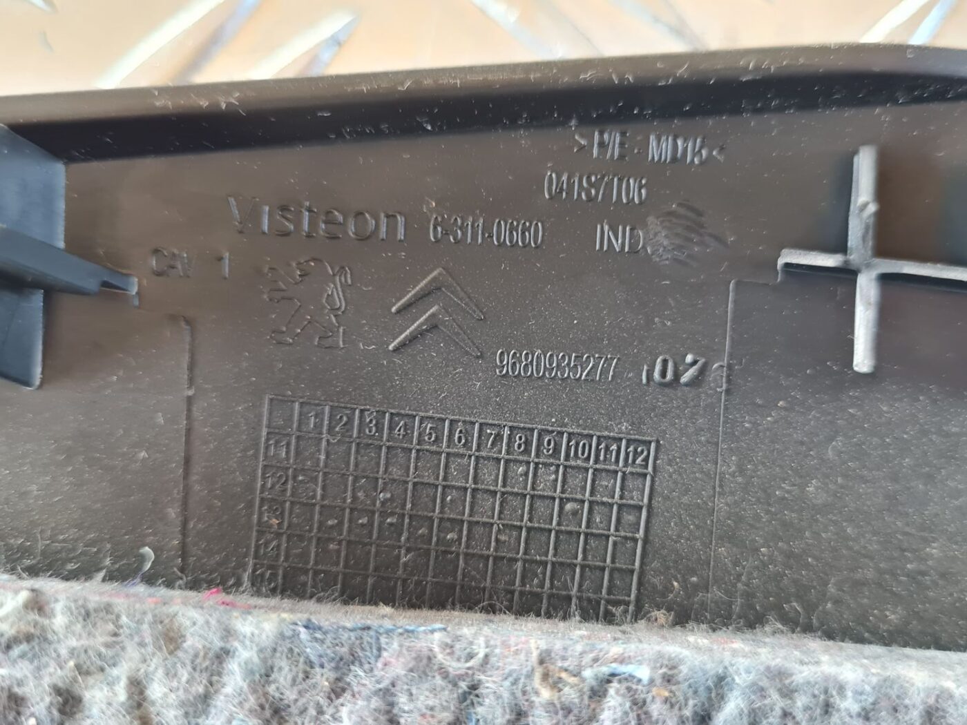 Mērinstrumentu paneļa apakšēja apdare priekš CITROEN BERLINGO 2014 3 Mērinstrumentu paneļa apakšēja apdare priekš CITROEN BERLINGO 2014