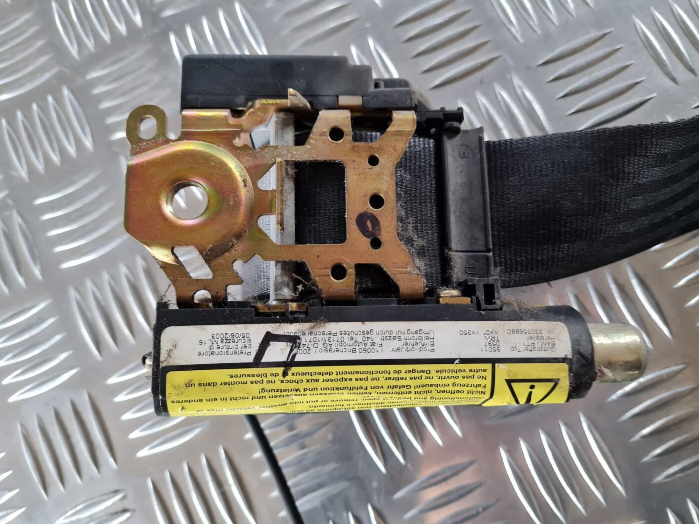 Priekšējā labā drošības josta priekš FIAT STILO 2003 5 Priekšējā labā drošības josta priekš FIAT STILO 2003