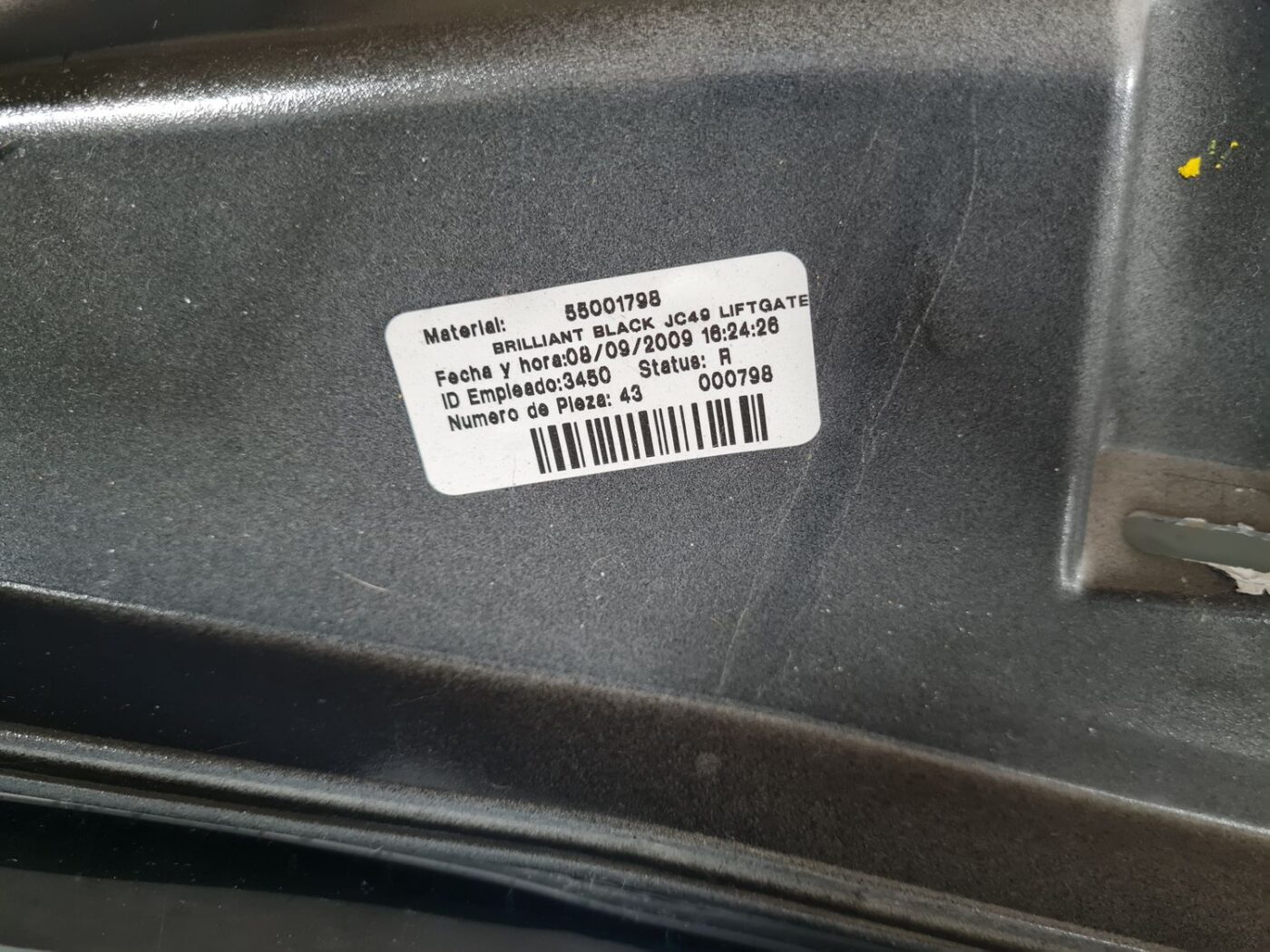 Bagāžnieka vāks priekš DODGE JOURNEY 2010